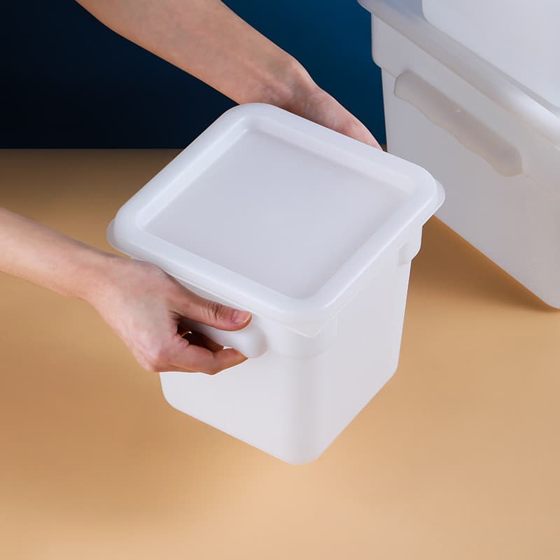 Balde de gelo retangular balde de açúcar leite chá bebida fria balde de armazenamento de plástico refrigerado pequeno ba