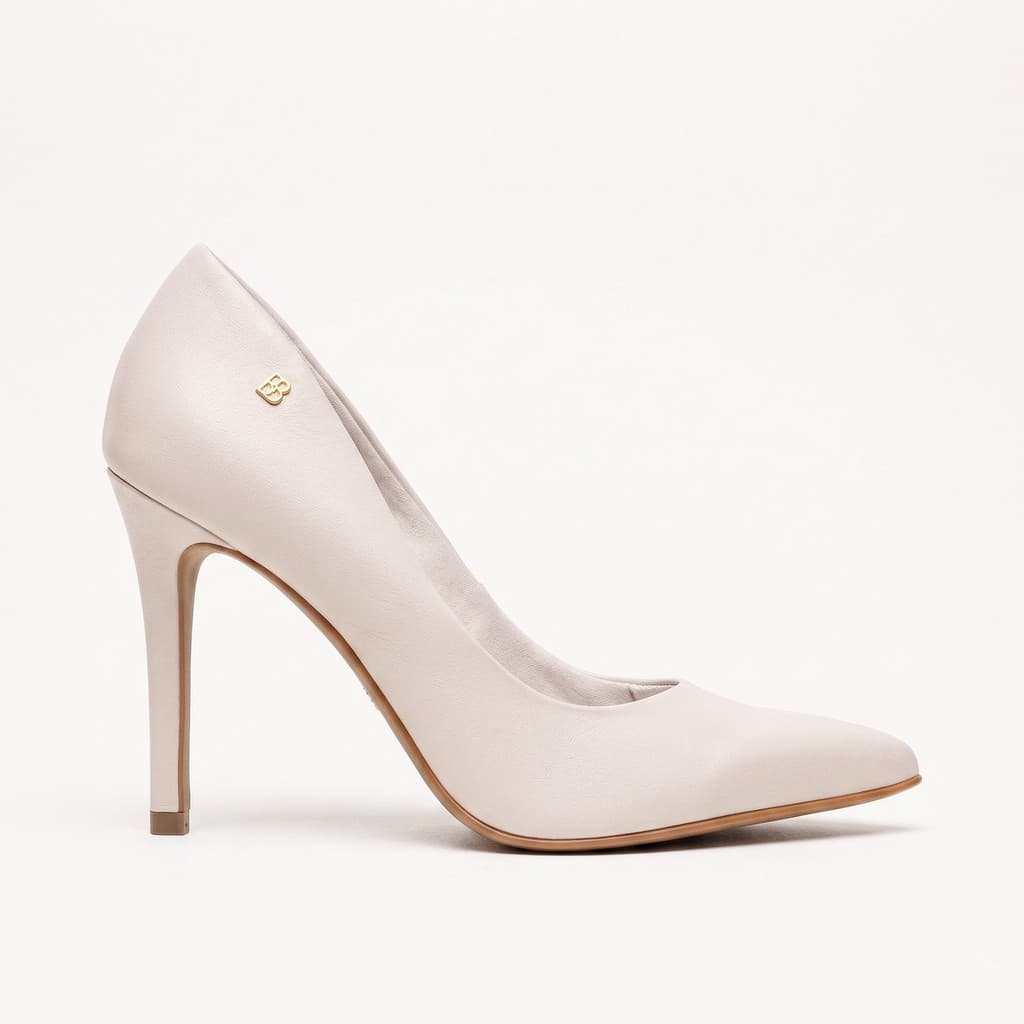 Sapato Scarpin Bottero Em Couro Off White