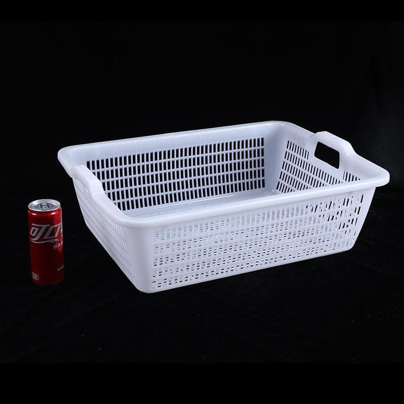 Alça cesta de plástico espessada cesta de armazenamento de frutas vegetais novo Material quadro branco plástico retangul