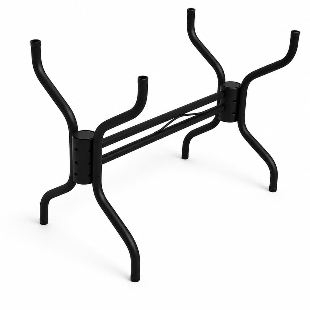 Pé Base de Mesa de Jantar ou Cozinha em Aço Para Tampos de Vidro Madeira Granito de 1,40x80