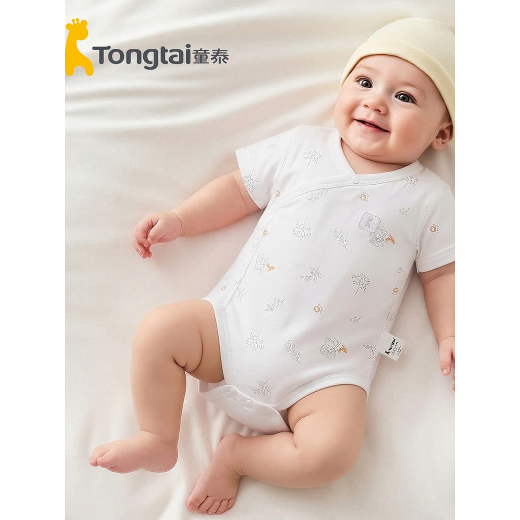 Tongtai recém-nascido verão macacão de manga curta bebê Modal respirável estilo fino macacão de bebê