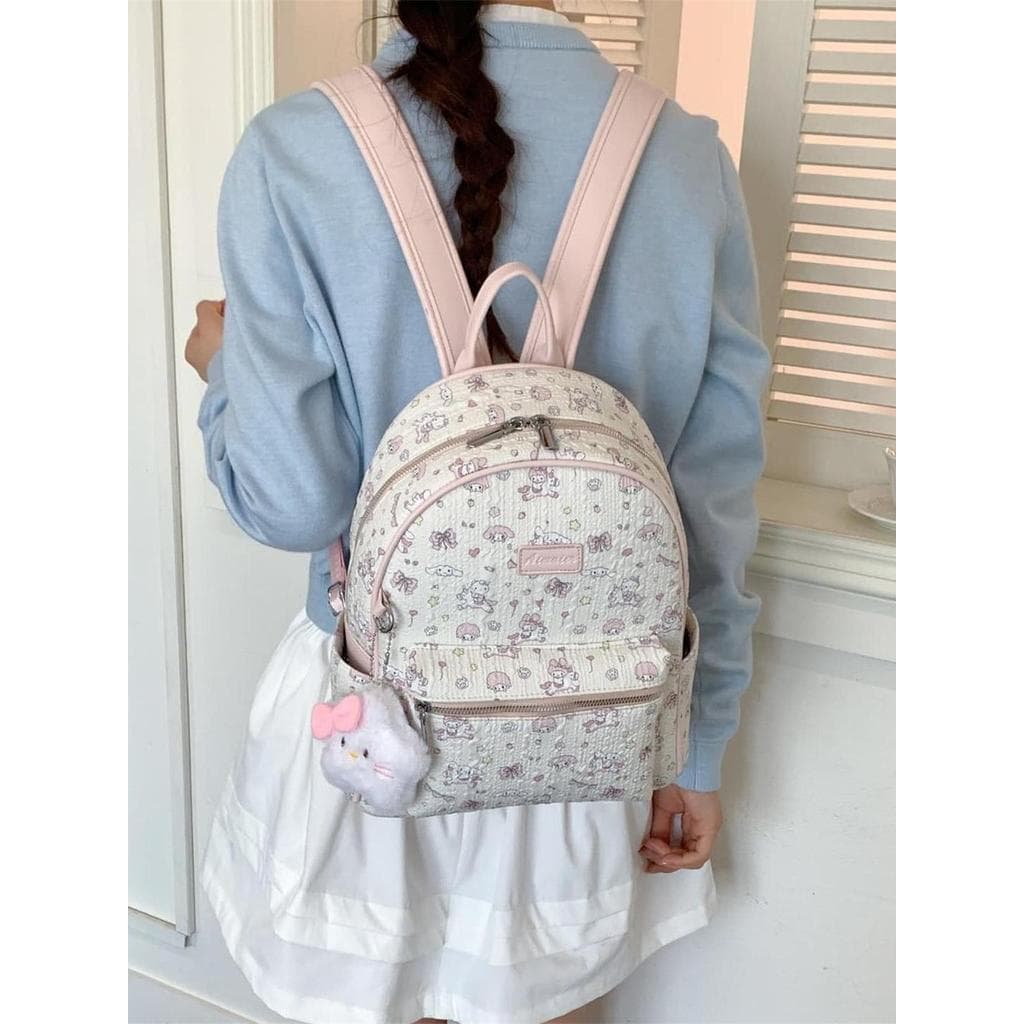 Muzi rua menina estilo impresso mochila feminina 2026 novo estilo moda grande capacidade leve All-Match pequena mochila