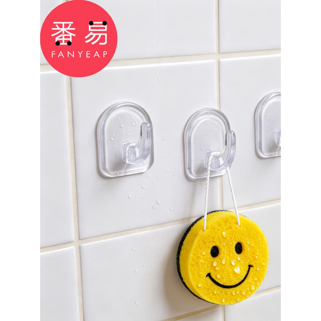 Gancho atrás do gancho/Mini A1pq801-gancho doméstico sem perfuração gancho pegajoso pasta cozinha banheiro porta gancho