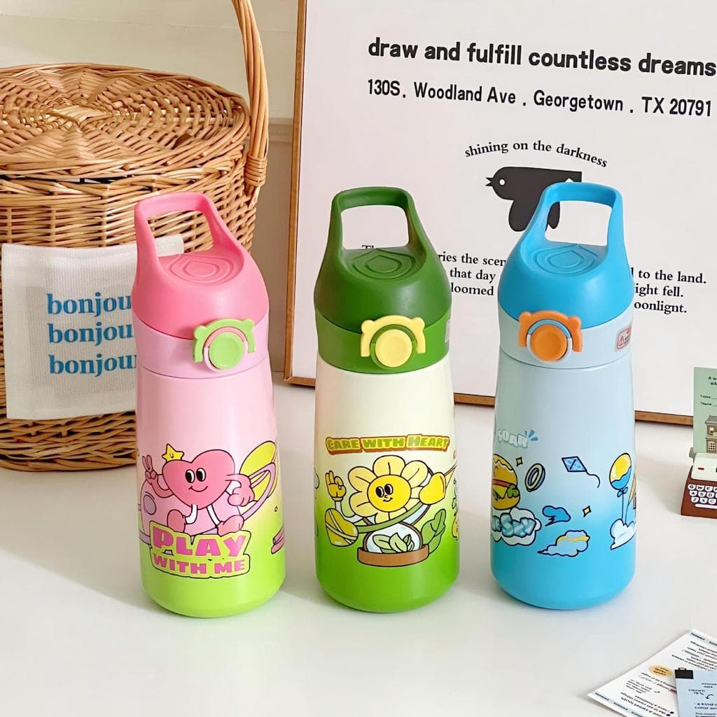 2026 novo produto bonito copo térmico infantil portátil palha copo de água de alto valor estudante feminino resistente a