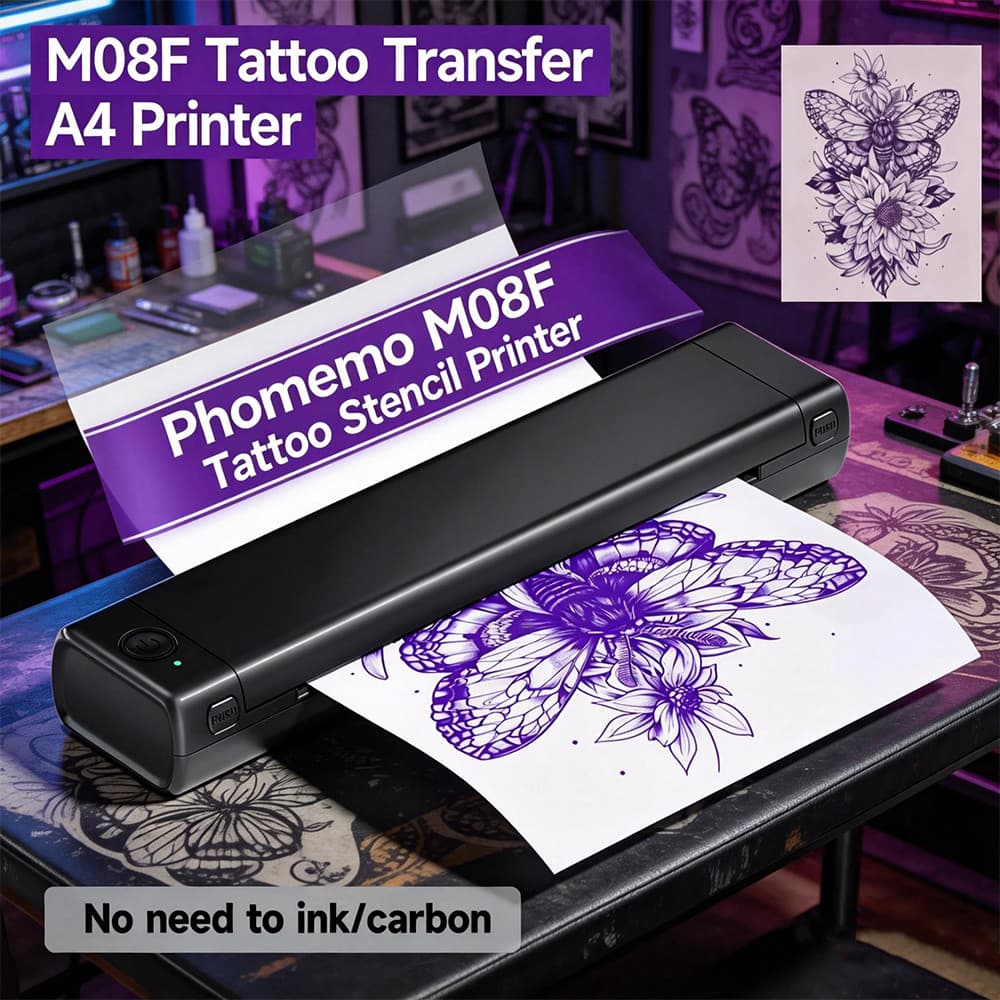Impressora Térmica A4 Tatuagem Decalque Portátil Bluetooth