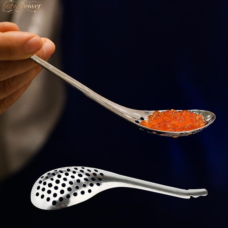 Colher De Caviar Para Chá De Bebê Com 56 Furos , Utensílios Úteis Cozinha , Coador , Gema De Ovo