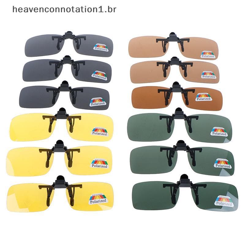 heav Clip-on Day Night Vision Lente Flip-up Óculos De Sol Para Condução BR