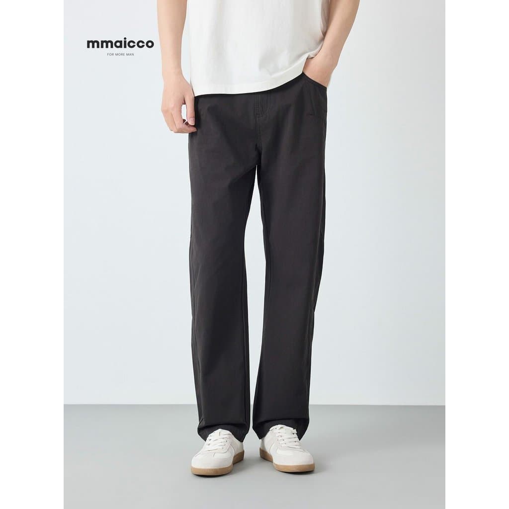 Momaike roupas masculinas Gaozhi Commuter linho calças de algodão masculino 2026 primavera outono novo estilo simples ca