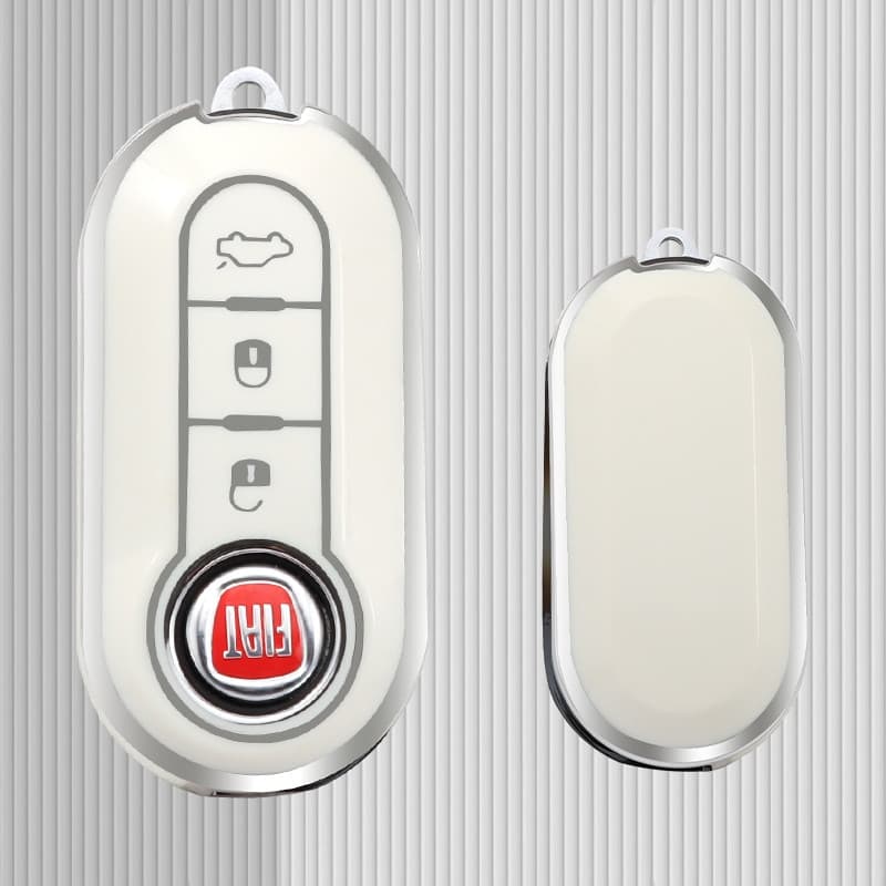Nova Capa de Chave de Carro em TPU com Cobertura Total para Fiat 500, Ducato, Panda, 500L, Punto, Lancia Musa, Acessório