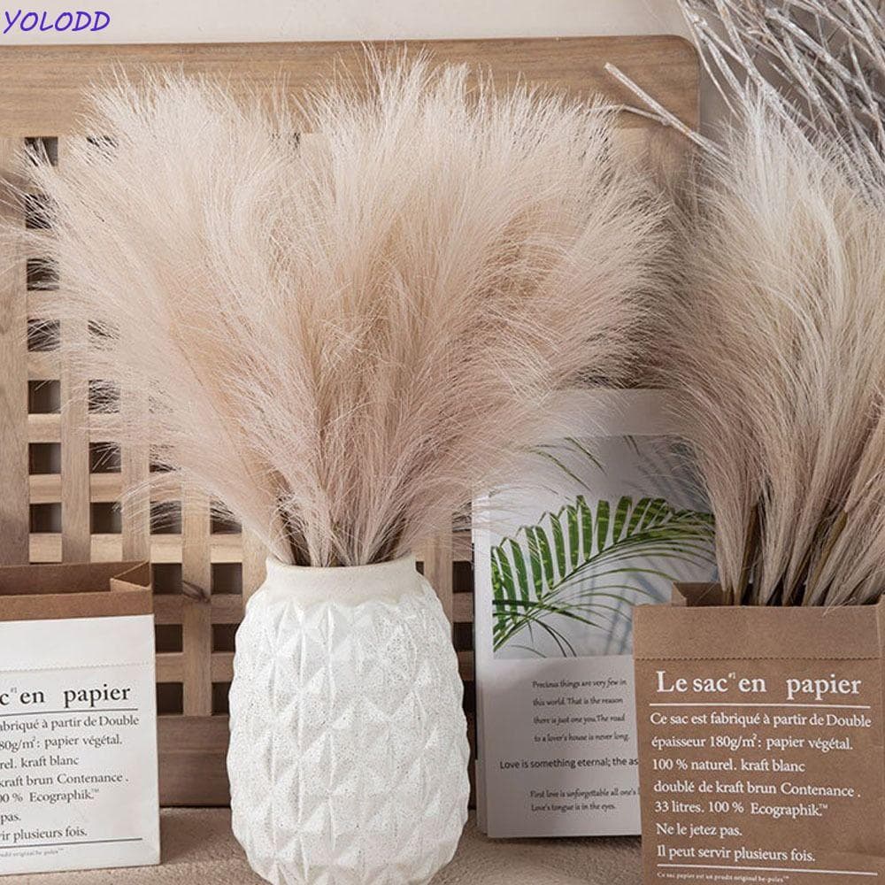 YOLODD Simulação De Flores Artificiais , Planta Natural Para Decoração De Casa , Casamento , Quarto , Palheta Artificial