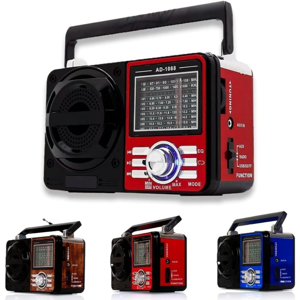 Rádio Retrô Vintage Portátil com bluetooth Am Fm Sw Pendrive Com Sd Usb