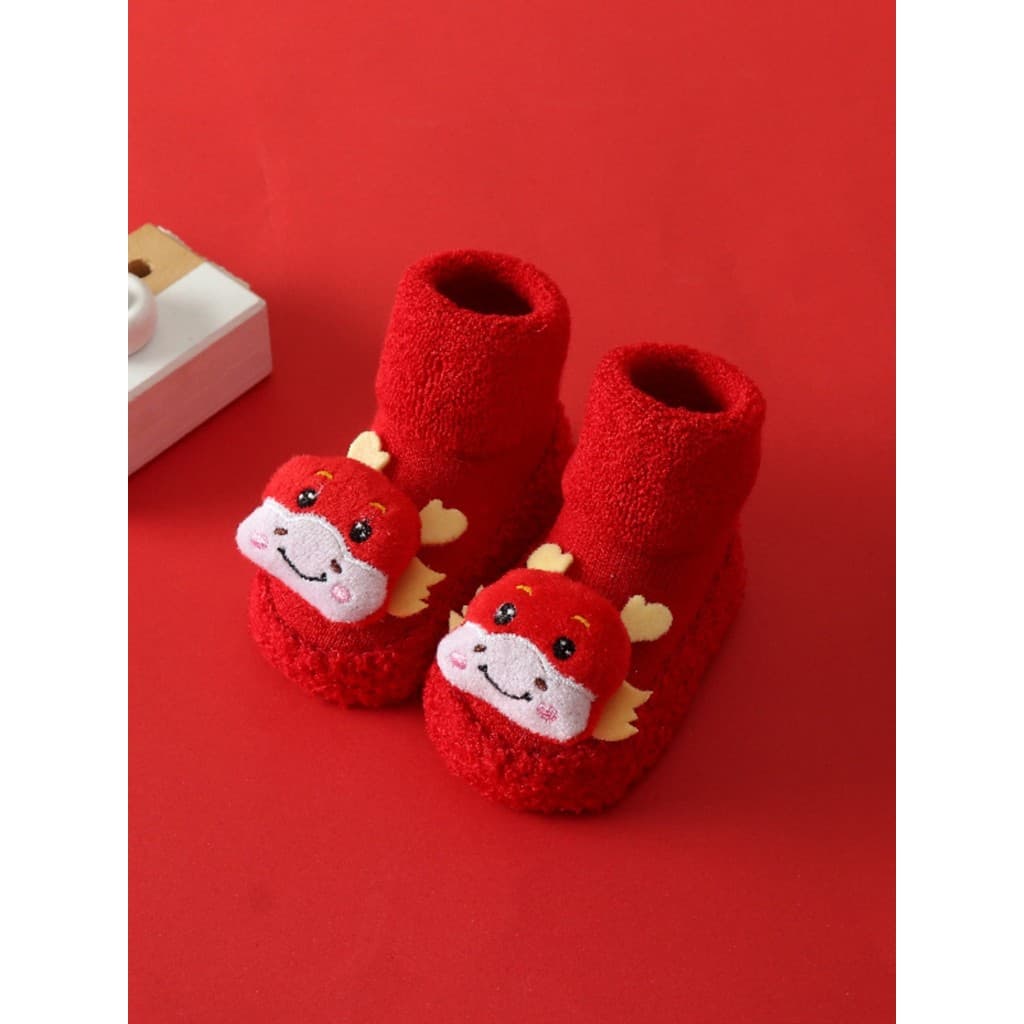 Bebê da criança sapatos outono inverno mais veludo engrossado recém-nascido sapatos de sola macia meias do bebê sapatos