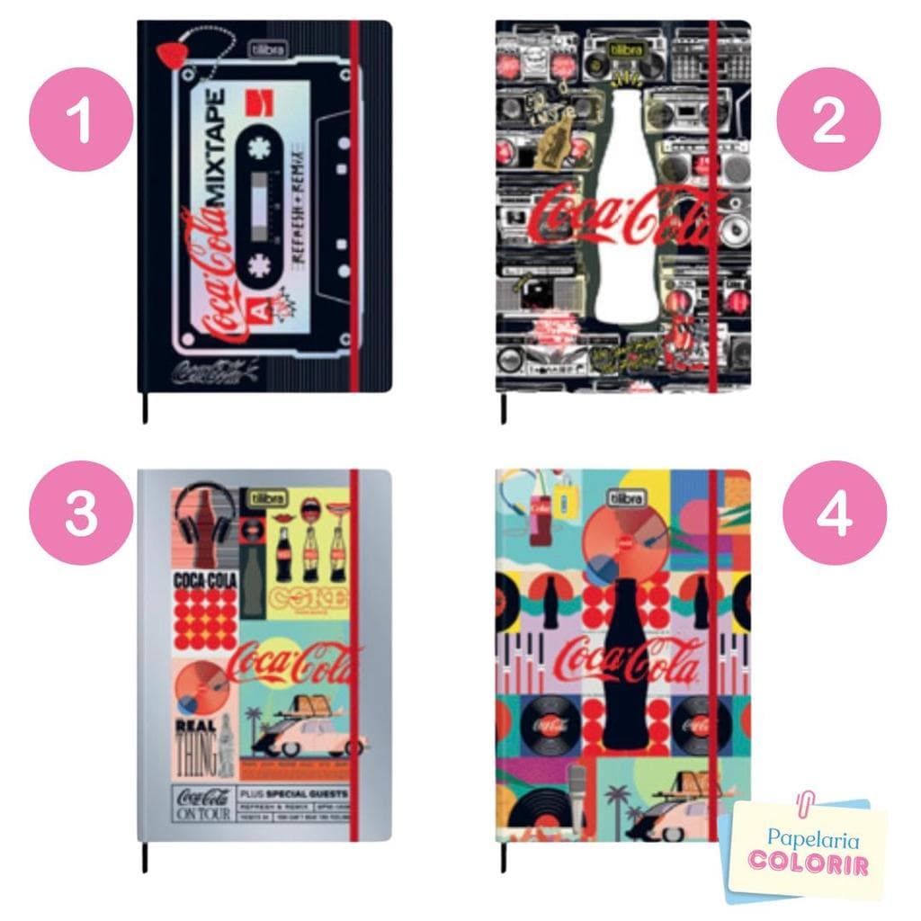 Caderno FITTO G  Coca-Cola 80 Folhas - Tilibra
