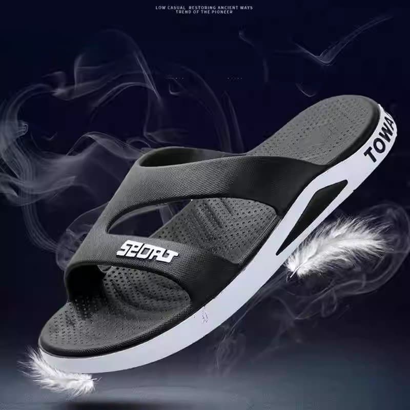 2026 novo estilo chinelos masculinos roupa exterior verão borracha antiderrapante resistente ao desgaste na moda ao ar l