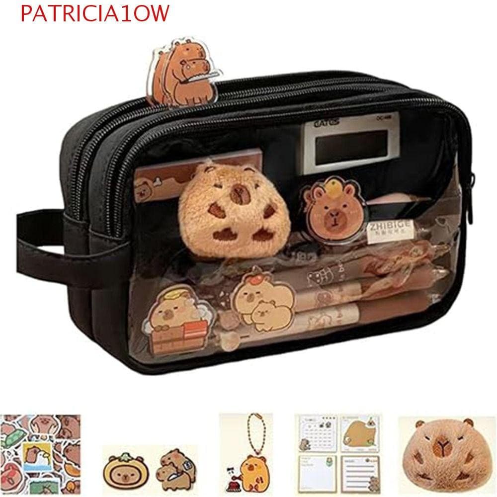 PATRICIA1OW Estojo Para Caneta Capivara , Porta-Canetas De Criativo De Grande Capacidade , Caixa De Lápis Fofa De Desenh