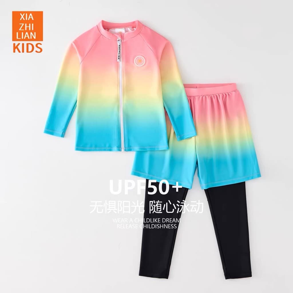 Coreano coreano terno de mergulho meninas mergulho mãe roupas dividir protetor solar calças de manga comprida secagem rá