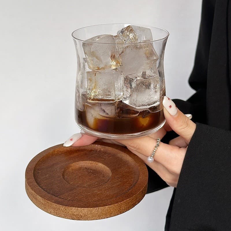 Copo de vidro para fermentação fria, copo de café com leite, gelo americano, copo de bebida, vinho ocidental, uísque, co