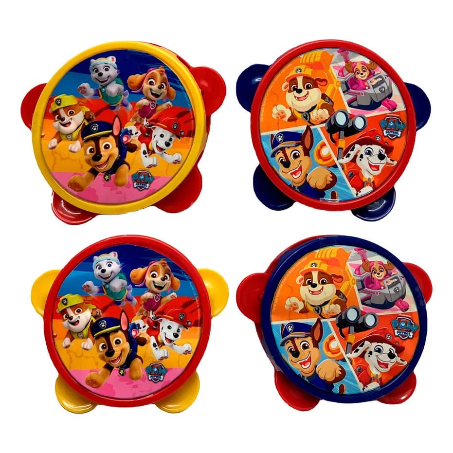 Pandeiro Patrulha Canina Instrumento Musical Infantil 1 Unidade Brinquedo Educativo Royal Toys