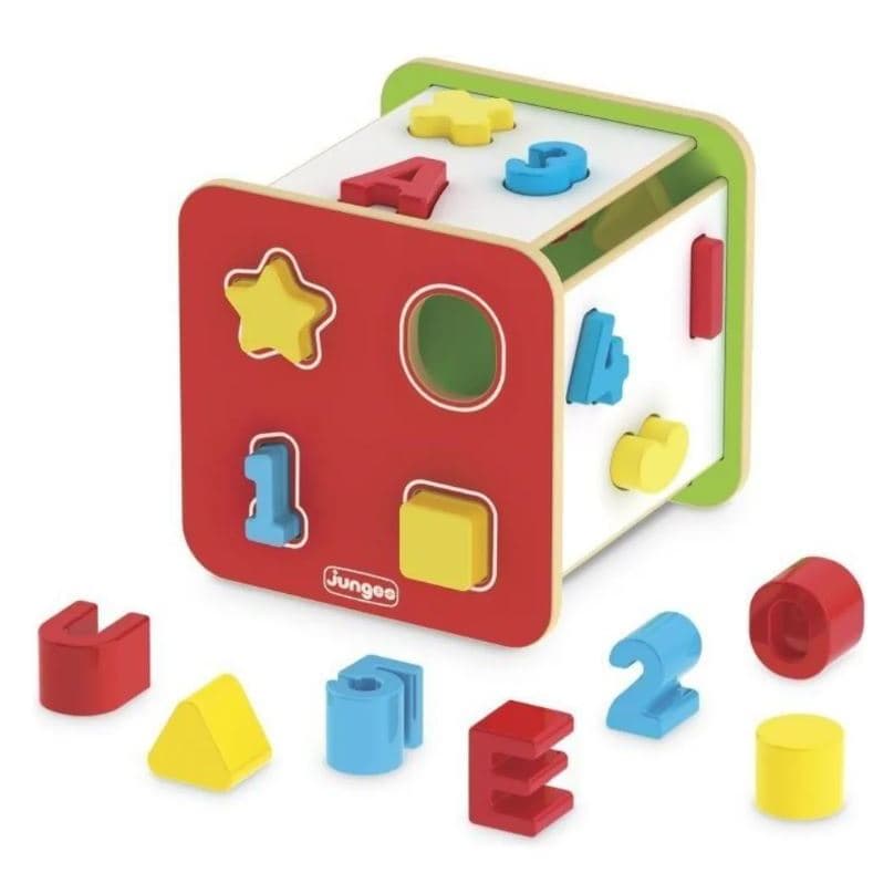 Cubo Didático Brinquedo Infantil Pedagógico De Aprendizagem Junges