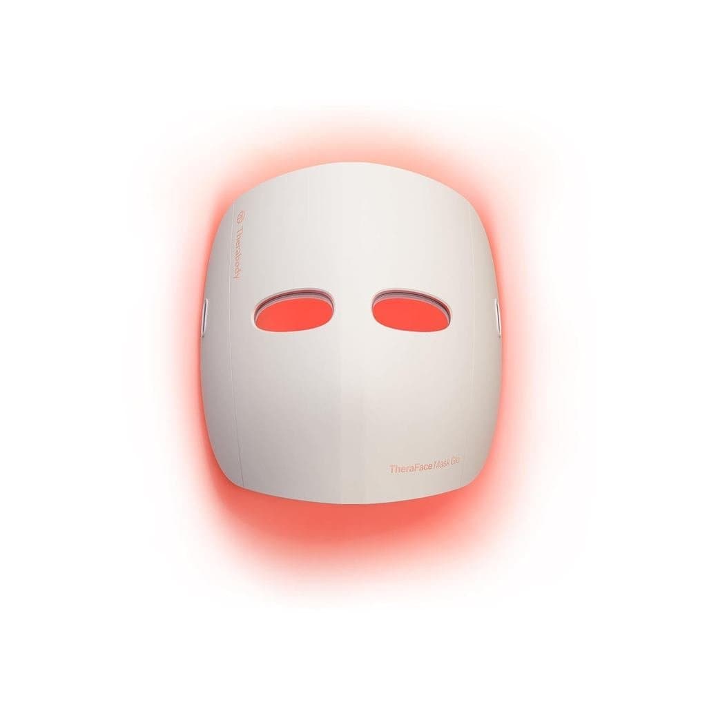 TheraFaceTherabodyMaskGlo-Máscara Facial LED Sem Fio com Luz Vermelha/Azul/Infravermelha e Massagem Relaxante para o Cou