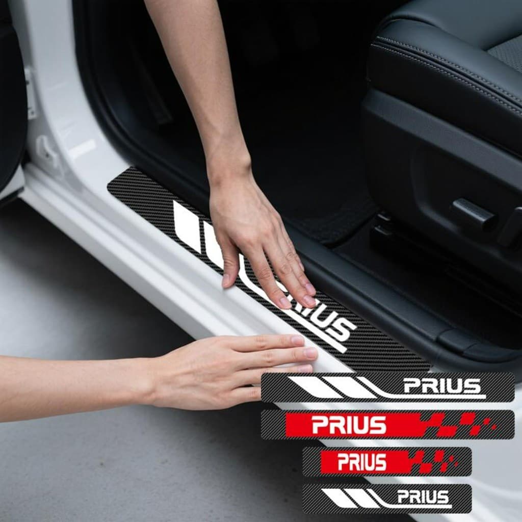 Kit 4 Peças Antiarranhão Fita Protetora De Porta Soleira Automotiva Acessórios Para Carro For Toyota Prius Hybrid