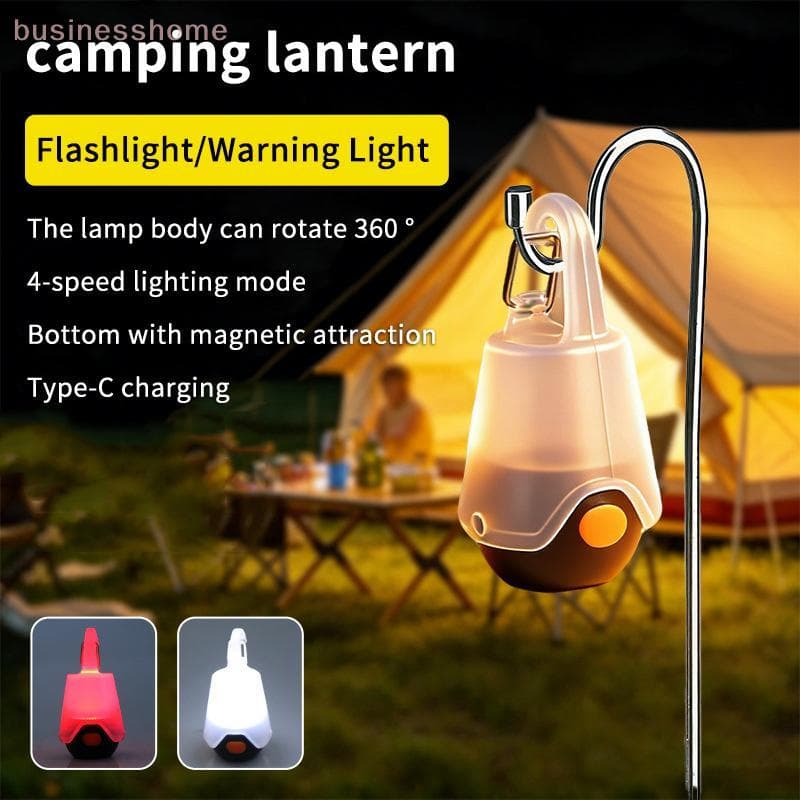 < busines > Mini Lâmpadas De Acampamento LED Lanterna Portátil Recarregável À Prova D'água Luzes Brancas E Vermelhas Ao