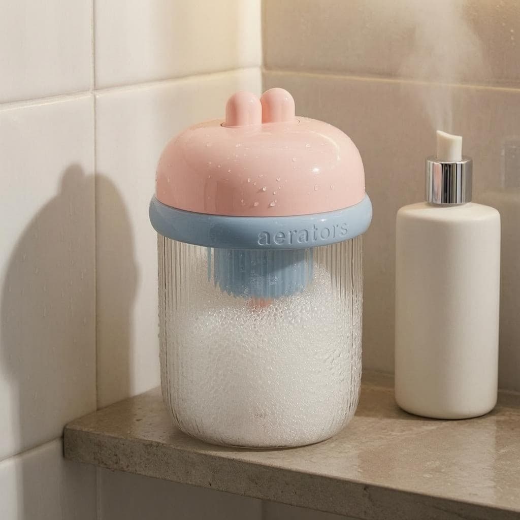 Copo De Espuma Elétrico Cilíndrico Com Nervuras Gerador Tampa Abobadada