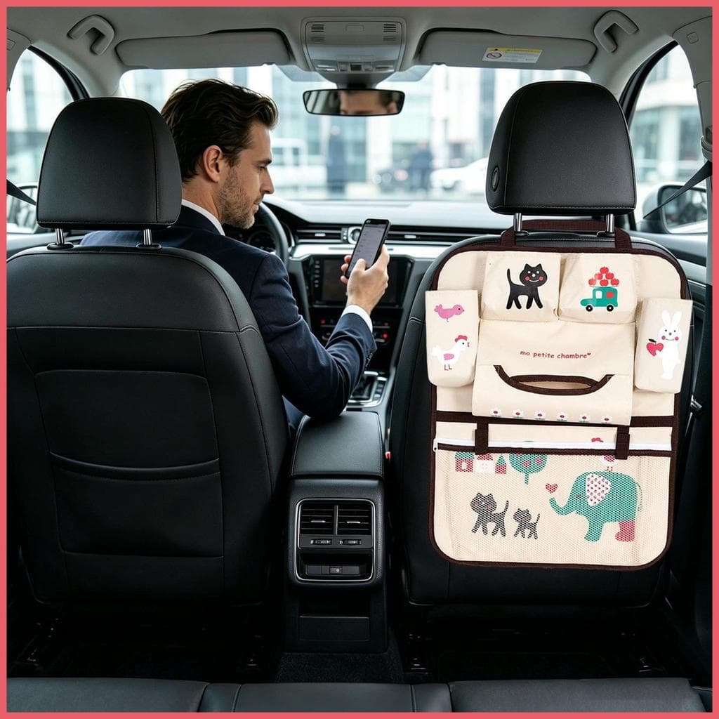 Organizador Do Assento Traseiro Carro Dos Desenhos Animados Veículo Interior Titular Bolso Para Diário xurit2br