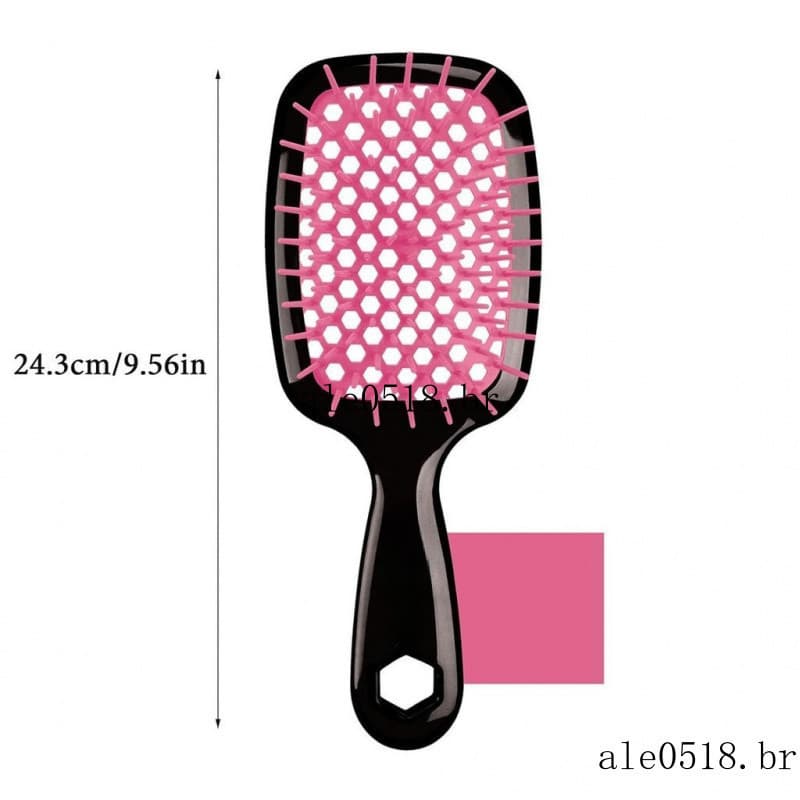 Escova de Cabelo com Ventilação e Massagem para Desembaraçar e Cuidar dos Fios R4J5