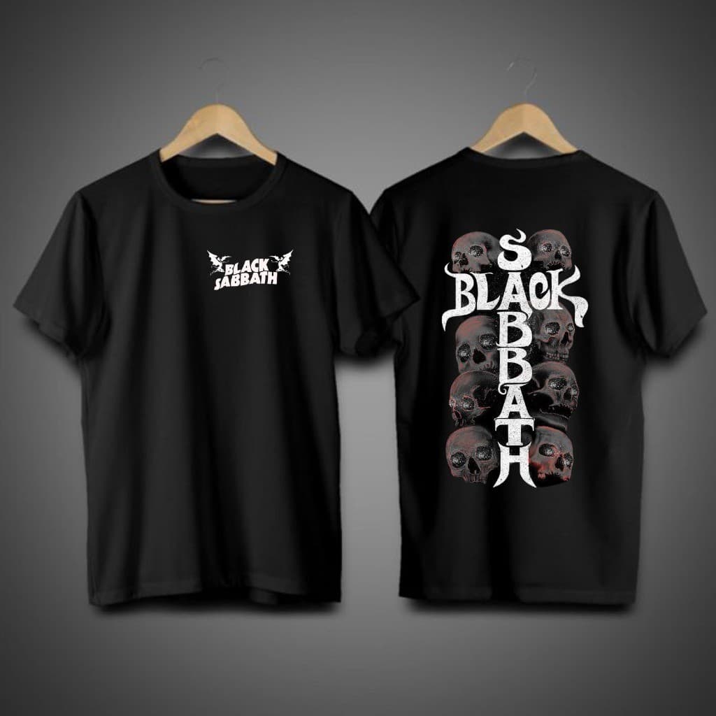 Camiseta Black Sabbath Caveiras Masculina Camisa Rock Metal Streetwear Hype Algodão Premium DTF