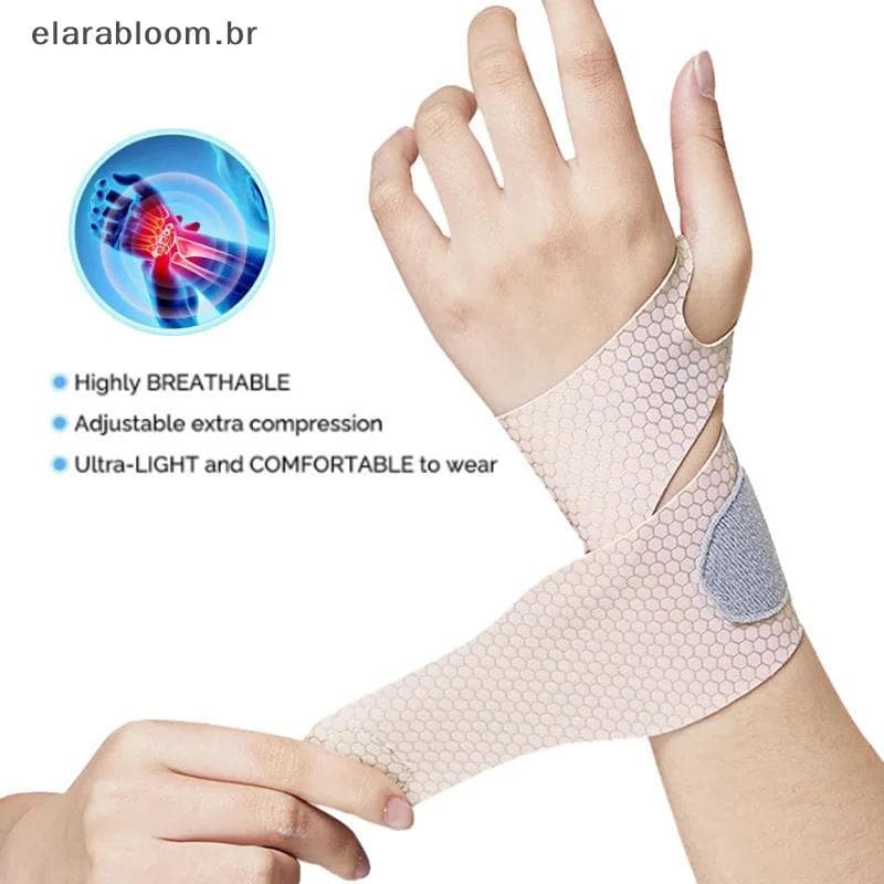 1 Pçs Pulseiras Ajustáveis Suporte De Pulso De Segurança Bracer Ginásio Esportes Pulseira Protetor Do Carpo Respirável L