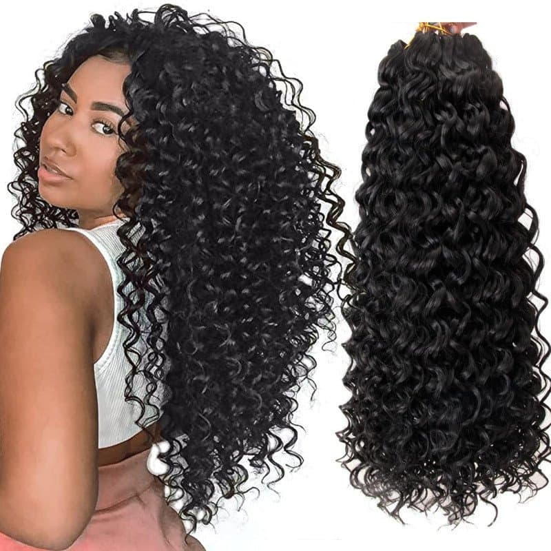 8 pacotes de mechas de cabelo encaracolado GoGo para crochê, adequadas para tranças femininas de ondas profundas, trança