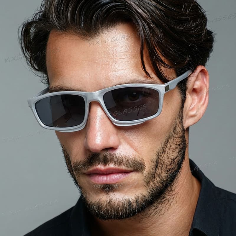 Retro Simples Moldura Quadrada Resistente A UV Moda Olho De Gato Óculos De Sol Masculinos E Femininos