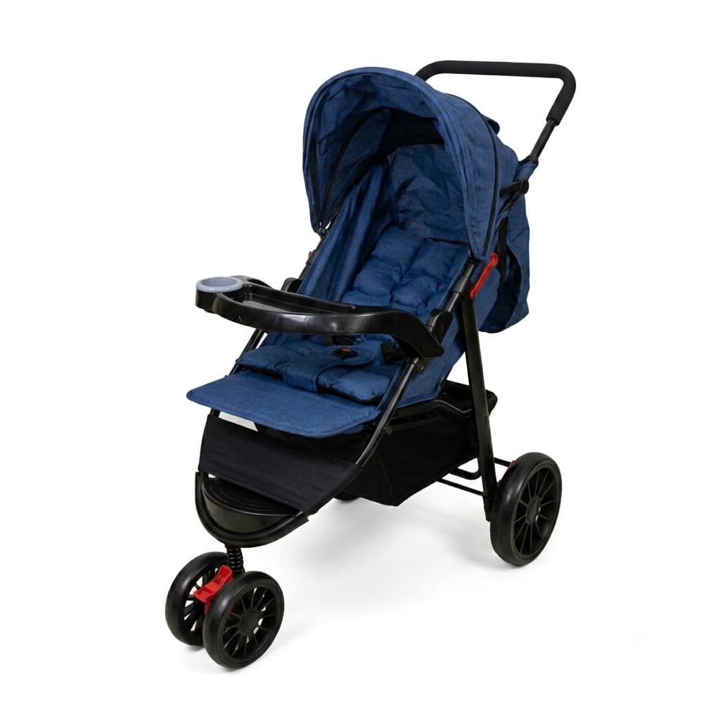 Carrinho de Bebê 3 Rodas Premium Super Resistente Com Capota Regulável Passeio Conforto Promoção