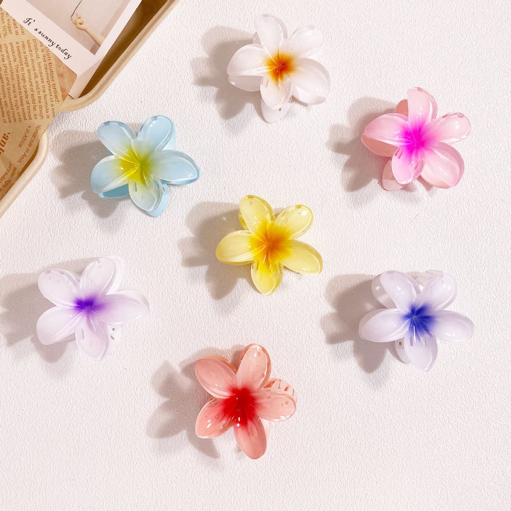 Grampo de cabelo feminino flor 8cm-grampo de cabelo antiderrapante, Design de primavera, adequado para cabelo bobina e e