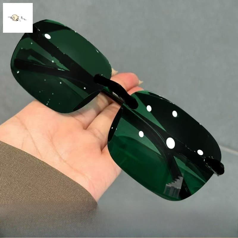 Óculos De Sol Masculinos Sem Moldura Para Dirigir-Anti UV Antirreflexo Pesca