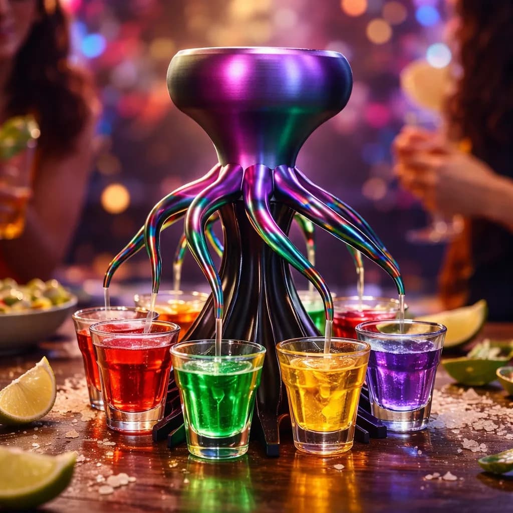 Dispensador Shot Drink Polvo 8 Copos Festas Eventos
