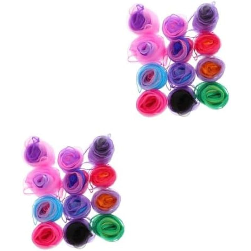 24 Pçs Elegante Quadrado Malabarismo Dança Cachecóis Chiffon Para Meninos E Meninas Jogar Várias Opções Cor Aleatória