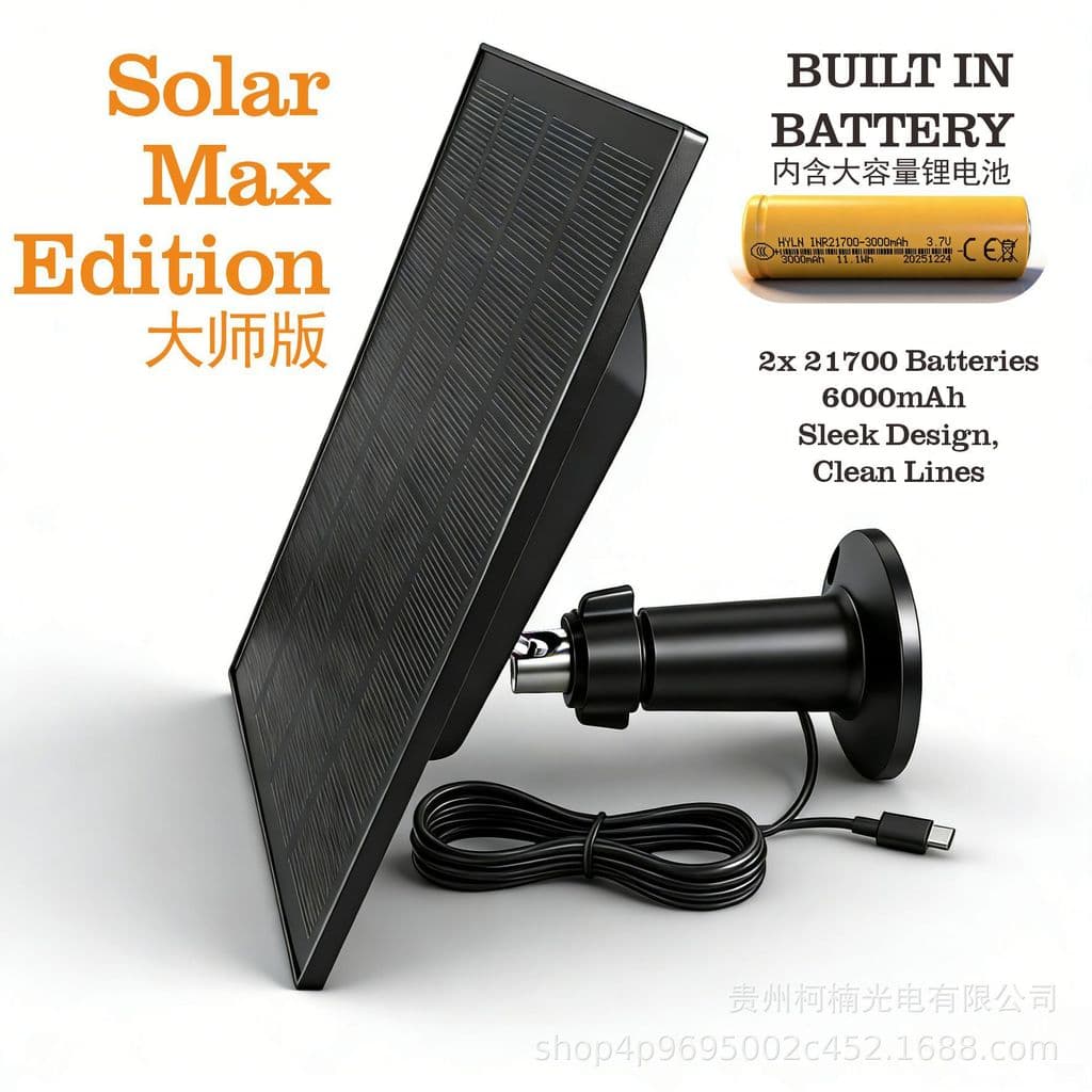 Banco De Energia Solar Portátil 6000mAh IP65 À Prova D'água Ao Ar Livre Tipo C Carregador De Telefone De Emergência