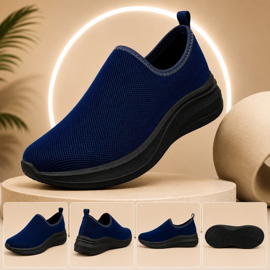 Tênis Feminino Confortável Casual Sem Cadarço Leve Para Trabalho Caminhada e Passeio