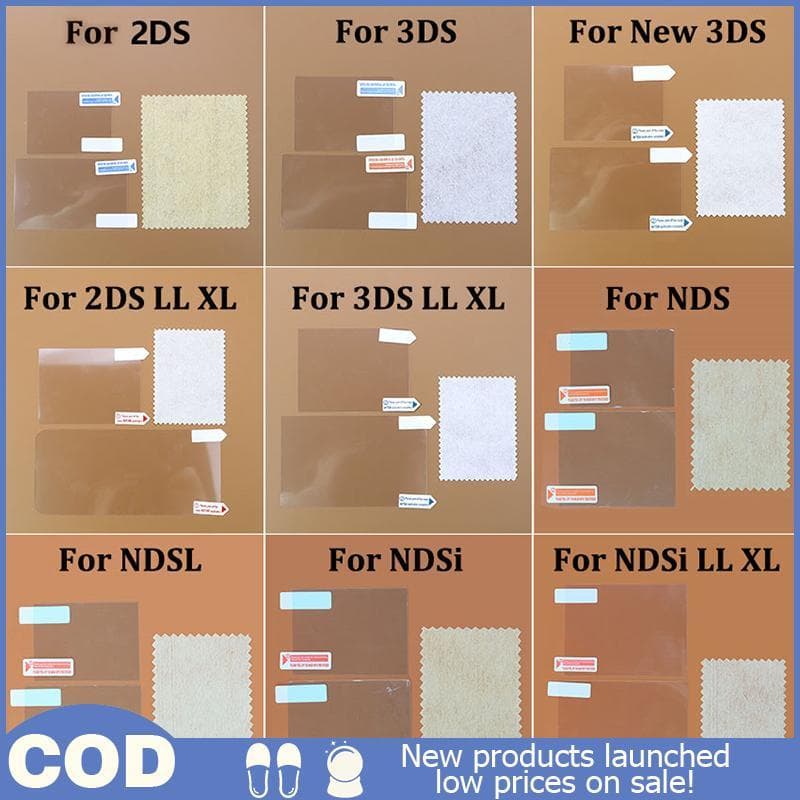 Película Protetora De Tela LCD Transparente HD , Inferior Superior , Para Novo 3DS 3DSXL NDS Lite NDSL DSi NDSI XL LL ,