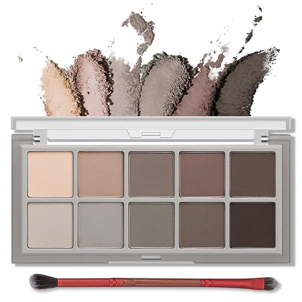 Paleta de sombras foscas de 10 cores Erinde, paleta de sombras Taupe Mavue Nude, paleta de olhos esfumaçados cinza neutr