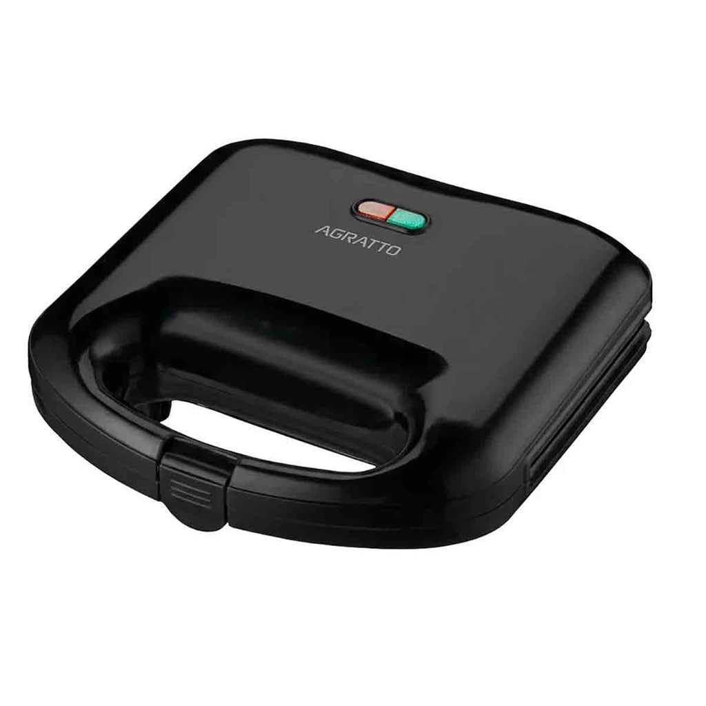 Sanduicheira e Grill 2 em 1 Elétrica 750W Lanches Dupla Antiaderente Preta 110V Agratto Asapo1i-01