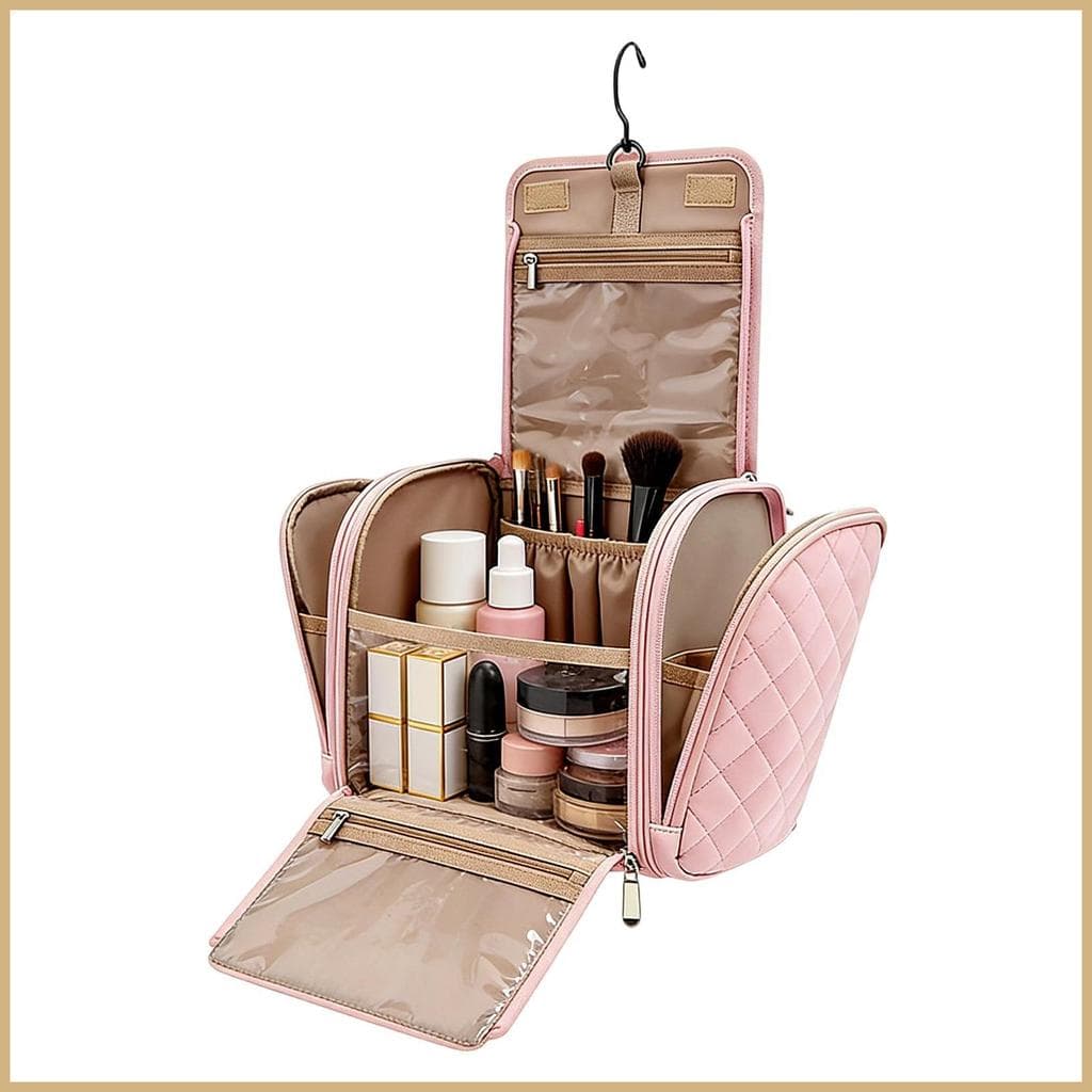 Bolsa De Viagem Para Produtos De Higiene Pessoal , Grande Capacidade , Organizador De Maquiagem Pendurável , Organizador