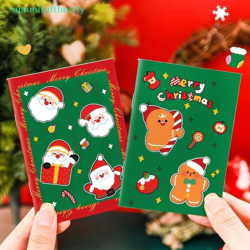 Prosperityussum 10 Peças De Caderno De Natal De Desenho Animado Kawaii Homem Boneco De Neve Bloco De Notas De Bolso Port