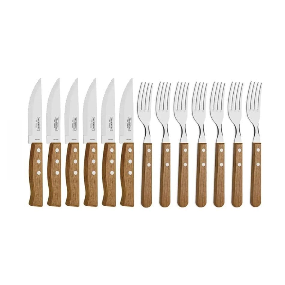 Jogo Para Churrasco Dynamic Madeira Natural 12pçs Tramontina