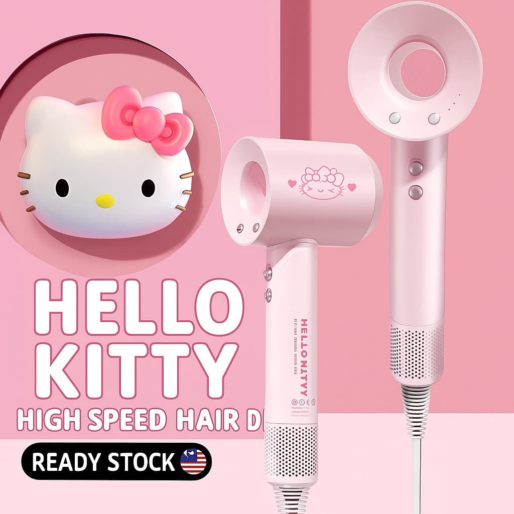 Secador De Cabelo Sanrio/Ventilador Portátil Bonito De Secagem Rápida/Motor De Alta Velocidade/Temperatura Constante Int
