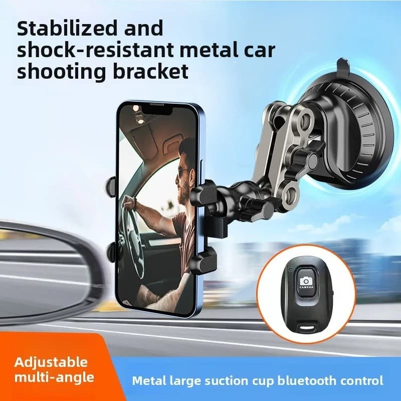 Suporte para celular para fotografia automotiva, visão frontal do carro, DJI, ventosa, câmera de ação, equipamento gimba