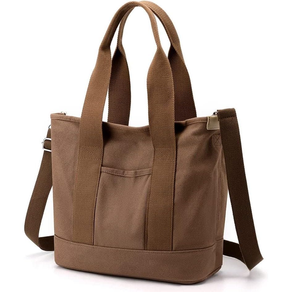 Bolsa de mão de lona Juoxeepy, mini bolsa tote com zíper, bolsa transversal de lona feminina com alça superior, adequada