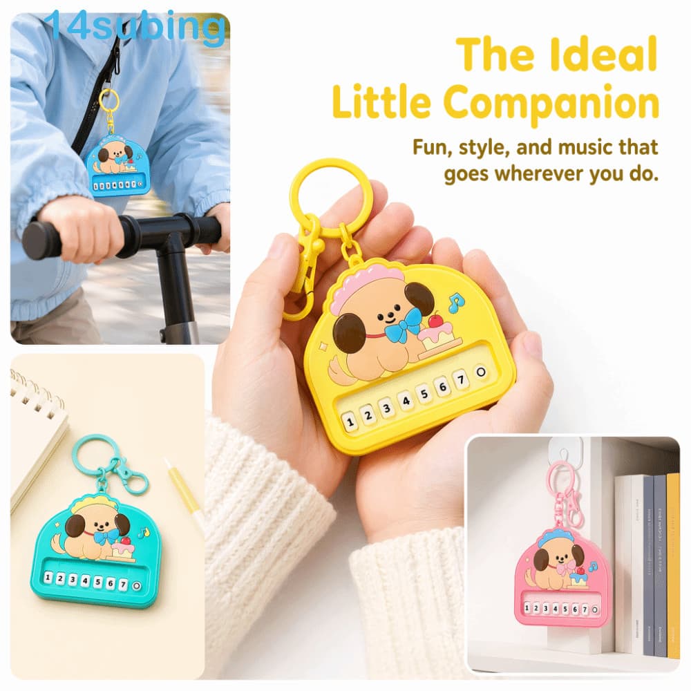 SUBING Mini Chaveiro De Piano Eletrônico , Pingente De Chave De Para Cachorro De Cor Sólida , Gato